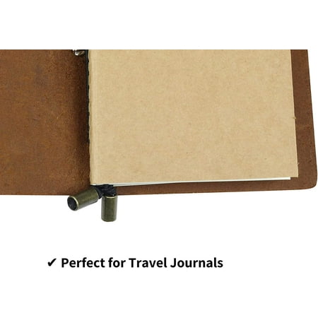 8.5 x 4.5 Soft Cover Thick Spare Blank Paper Insert for TN Travel Diary Plain Travelers Notebook Paper Refills 3 Pack Cream Unlined Inserts for Standard Refillable Travellers Leather Travel Journals